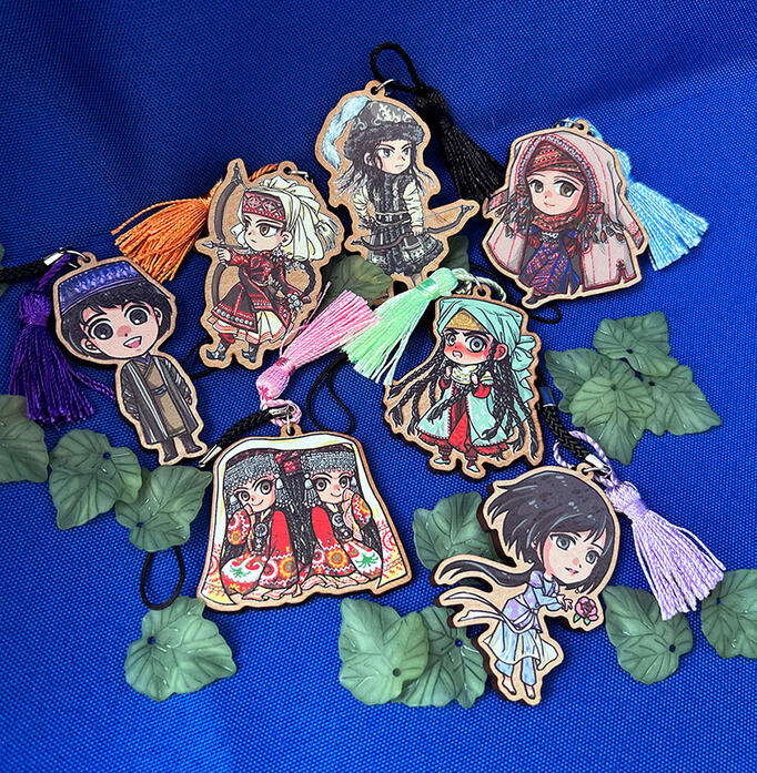 Otoyomegatari wooden charms
