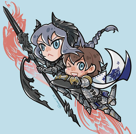 FFXIV wolship chibi