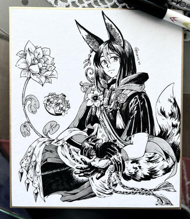 Medium size Shikishi commission